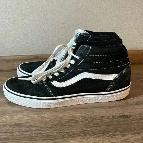 Vans Off The Wall Sk8 Hi Trainers Black Suede Men's Sz 10.5 - Picture 3 of 10